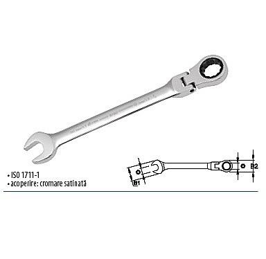 Chei cu clicket - Chei combinate cu clichet, articulate 13