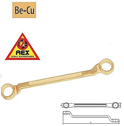Chei inelare,AEX - Chei inelare dublu cotite - AEX, 14×17mm