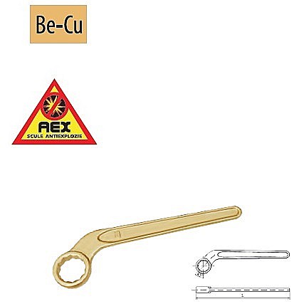 Chei inelare,AEX - Chei inelare simple îndoite la 45° - AEX, 85mm