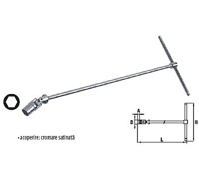 Scule Manuale - Chei tubulare articulate cu mâner T 15
