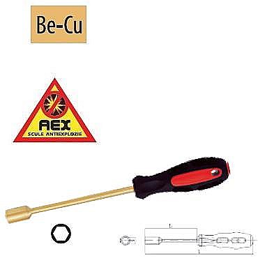 Surubelnite,biti AEX - Chei tubulare cu mâner - AEX, S=13mm