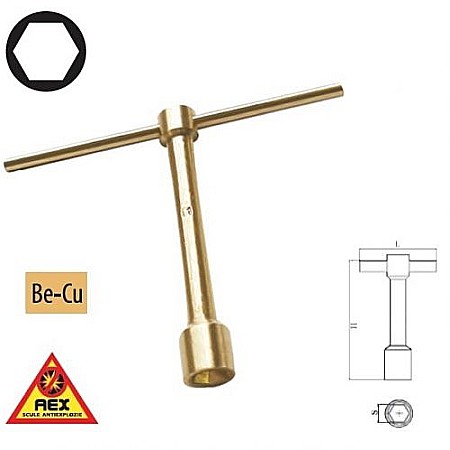 Chei tubulare,Anti EX - Chei tubulare cu mâner T - AEX, 7mm