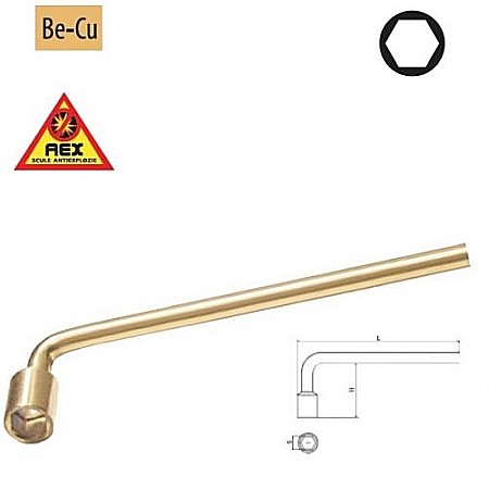 Chei tubulare,Anti EX - Chei tubulare simple cotite din bară - AEX, 30mm