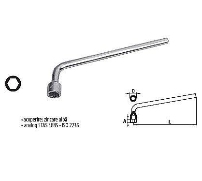 Scule Manuale - Chei tubulare simple cotite din bară 17