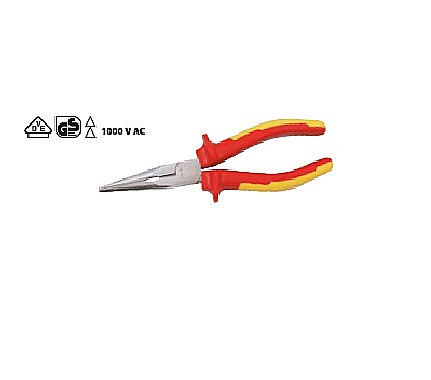 Patenti,clesti - Cleşte AT cu vârf semirotund şi tăiş, manşon VDE 1000 V 200