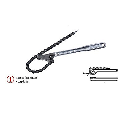 Scule Manuale - Cleşte cu lanţ pentru ţevi