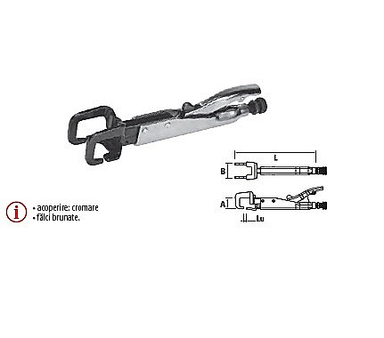 Patenti,clesti - Cleşte menghină axial pentru piese suprapuse cu bordură