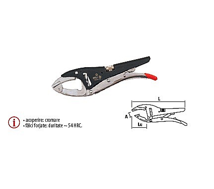 Scule Manuale - Cleşte menghină cu falcă articulată