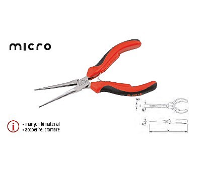 Patenti,clesti - Cleşte MICRO cu vârf semirotund 150
