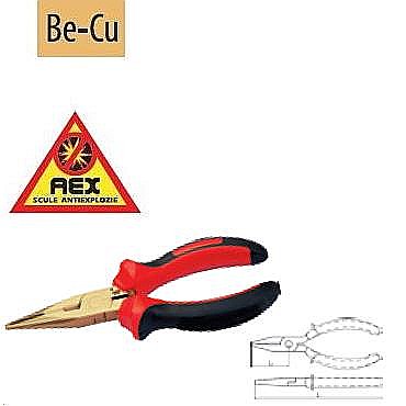 Scule Anti EX - Cleşti AT cu vârf semirotund şi tăiş - AEX, L=150mm