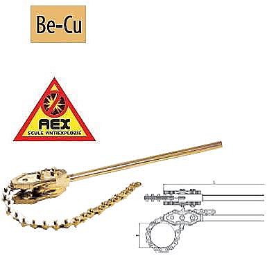 Scule Anti EX - Cleşti cu lanţ - AEX, Dmax=150mm