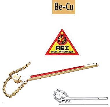 Scule Anti EX - Cleşti cu lanţ LIGHT - AEX, Dmax=100mm