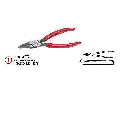 Patenti,clesti - Cleşti pentru inele siguranţă, alezaj 8-25