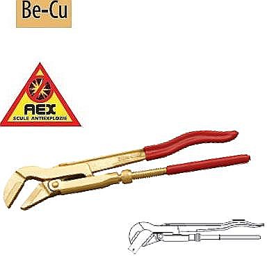 Scule Anti EX - Cleşti pentru ţevi cu gura la 45° - AEX, L=430mm