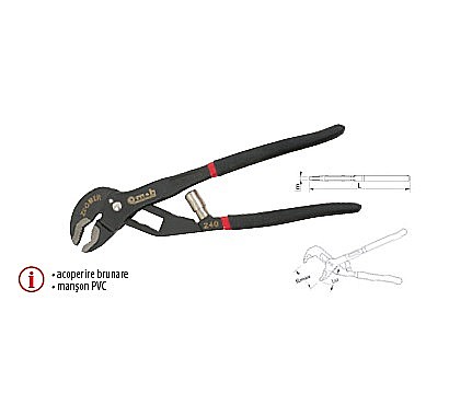 Scule Manuale - Cleşti reglabili cu autoblocare AUTOMATIC ZOOMER 240