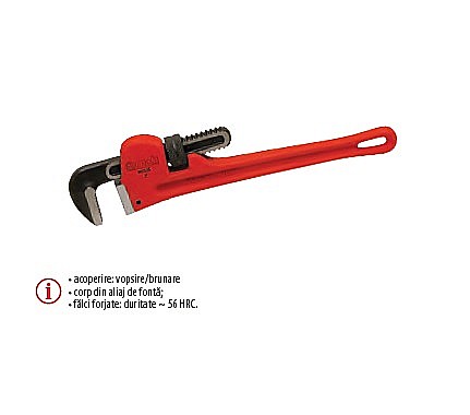 Scule Manuale - Cleşti U.S. STILLSON pentru ţevi, corp din fontă 5"