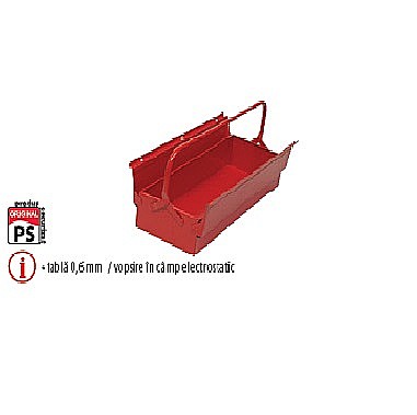 Valize pentru scule - Cutii rabatabile cu 1 compartiment - 1 mâner 450x200x100