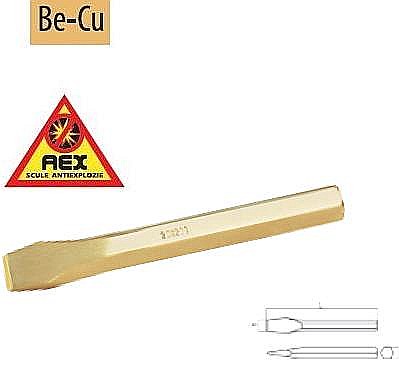 Pile,dalti,scule de mana AEX - Dălţi late lăcătuşerie cu corp hexagonal - AEX, 250x14x16mm