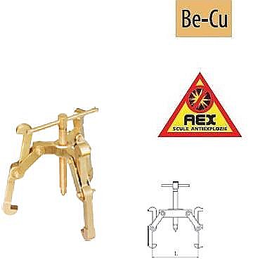 Scule Anti EX - Extractoare rulmenţi cu 3 braţe - AEX, L=350mm