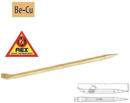 Pile,dalti,scule de mana AEX - Leviere hexagonale ascuţite - AEX, 1000x22mm