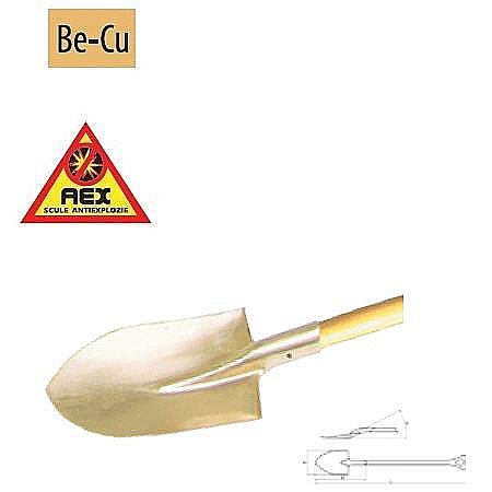 Scule Anti EX - Lopată rotundă cu coadă scurtă - AEX