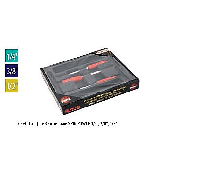 Truse de scule manuale - Modul cu antrenoare mâner T SPIN POWER 1/4”-3/8”- 1/2”