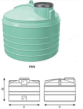 Rezervoare supraterane - Rezervor PE,vertical,apa potabila,volum 7550 litri-PRECOMANDA