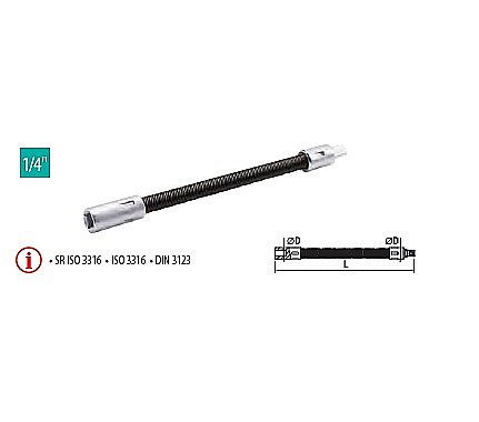 Truse de scule manuale - Prelungitor flexibil 1/4”