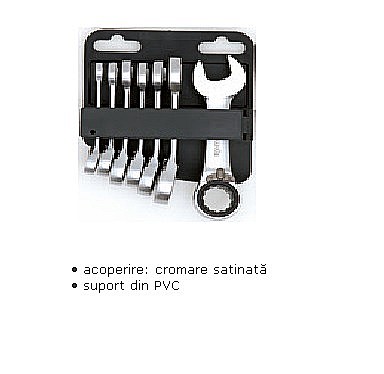 Chei cu clicket - Set 7 chei combinate scurte cu clichet 7 bucati