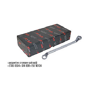 Chei inelare - Seturi chei inelare duble cotite, SUPER, în cutie 8 bucati