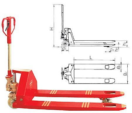 Cric,palan,transpalet AEX - Tanspalet hidraulic - AEX 2 T