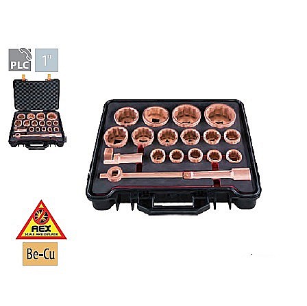 Truse AEX - Trusă 18 capete chei cubulare şi accesorii TCCT-101N×1” - AEX