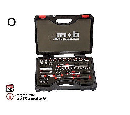 Truse tubulare - Trusă 59 capete şi accesorii M-TRAVERSANT MIXT