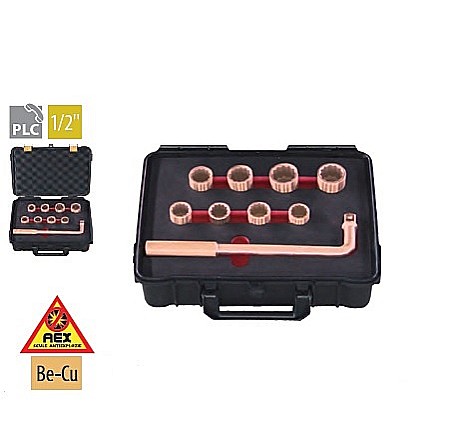 Truse AEX - Trusă 9 capete chei tubulare şi accesorii TCCT-101E×1/2”- AEX