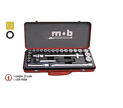 Truse tubulare - Trusă capete chei tubulare şi accesorii P25×1/2”