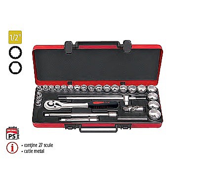 Truse tubulare - Trusă capete chei tubulare şi accesorii TN27×1/2”