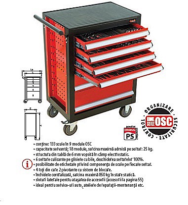 Banc de scule - Trusă industrială TSG 10-133 OSC contine 133 scule,promo <22 dec