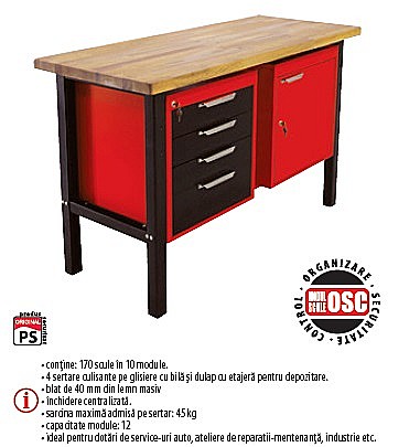Banc de scule - Trusă industrială TSG7-170 OSC contine 170 scule