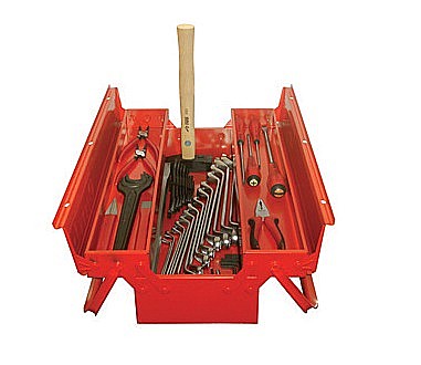 Truse pompier,forestier - Trusă tractor forestier TAF conţine 46 scule /cutie metalică cu 3 compartimente