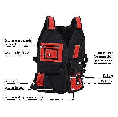 Genti,centuri pentru scule - Vestă textil EASY JACKET