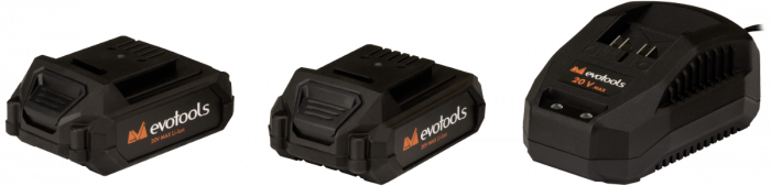 Kit Promo Masina de Gaurit si Insurubat si Polizor Unghiular cu 2 Acumulatori si Incarcator MAX 20V POWER Evotools [3]