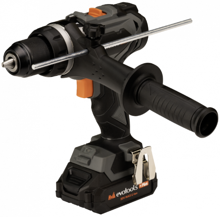 Masina de Gaurit si Insurubat Brushless cu Percutie cu 2 Acumulatori si Incarcator MAX 20V POWER Evotools Plus [4]