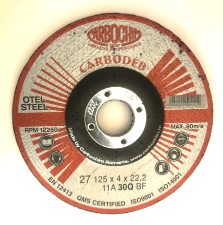 Abrazive - Disc abraziv 125x4x22,2 11A