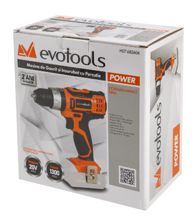 Masina de Gaurit si Insurubat cu Percutie fara Acumulator si Incarcator MAX 20V POWER Evotools [2]