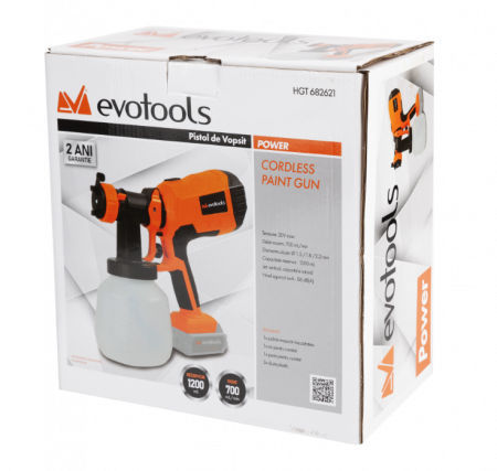 Pistol de Vopsit fara Acumulator si Incarcator MAX 20V POWER Evotools [2]