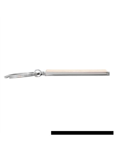 Breloc gravabil dreptunghi 5,5 x 2,5 lemn+metal [2]
