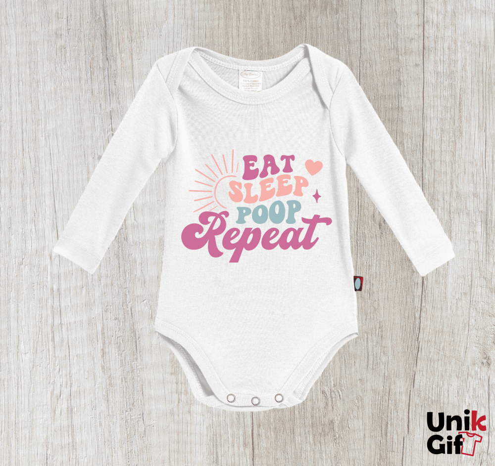 Body pentru Bebeluș "EAT, SLEEP, POOP, REPEAT" [1]