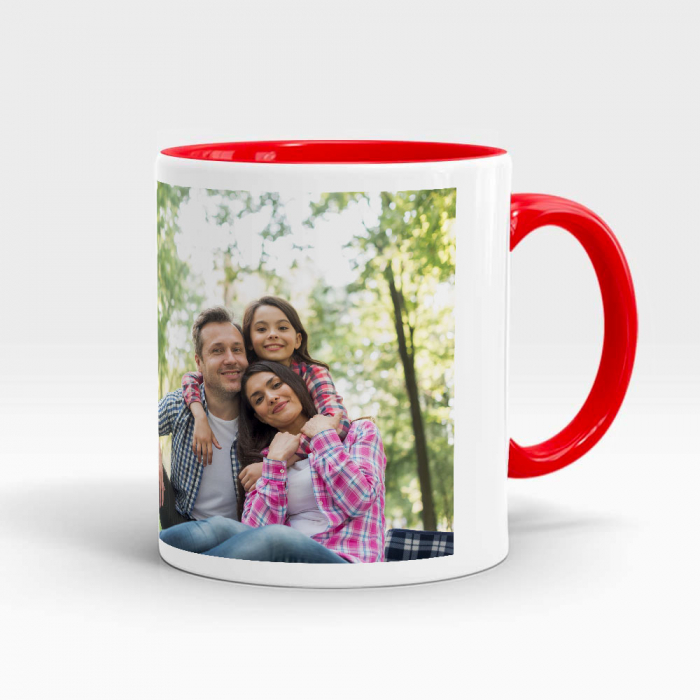 Cană Personalizată cu Poza - Interior Roșu [2]