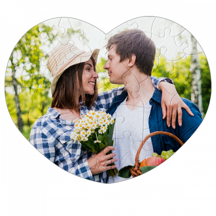 Puzzle Personalizat cu Poza Ta în formă de inimă [2]