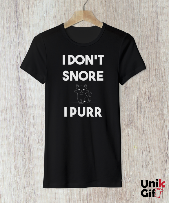 Tricou „I don't snore, I purr" de Femei [2]